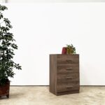 Cómoda de 4 cajones Color Nogal